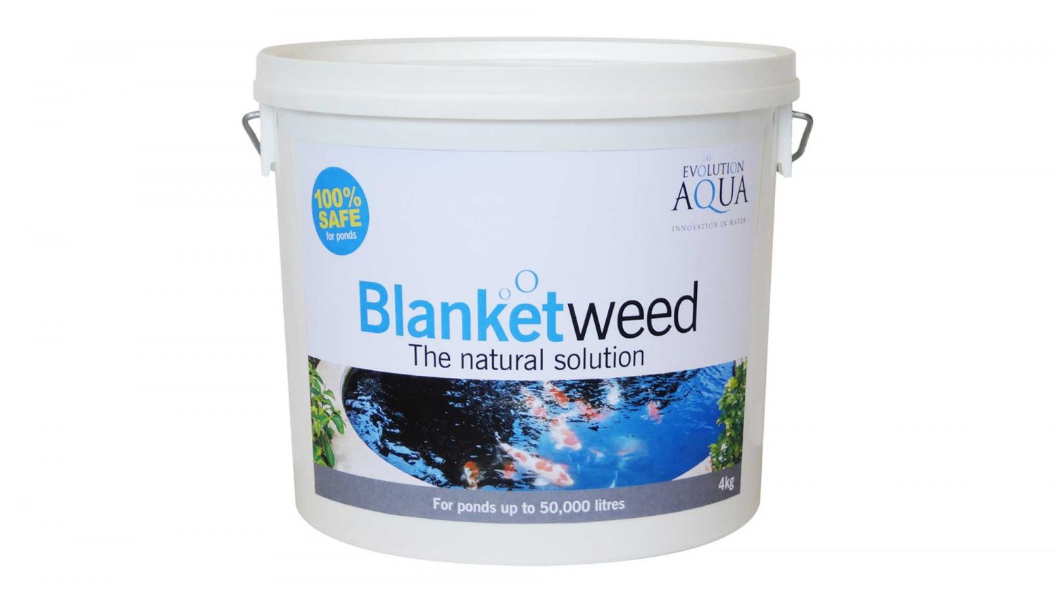 Evolution Aqua Blanketweed 2kg is a wildlife and pond filter friendly blanket weed treatment for ponds up to 25,000 litres. Blanketweed is 100% fish, plant and wildlife safe, and using it won’t negatively affect any beneficial bacteria or biological filters. It can be used in any ornamental ponds or closed bodies of freshwater and UV clarifiers do not need to be turned off when using it.