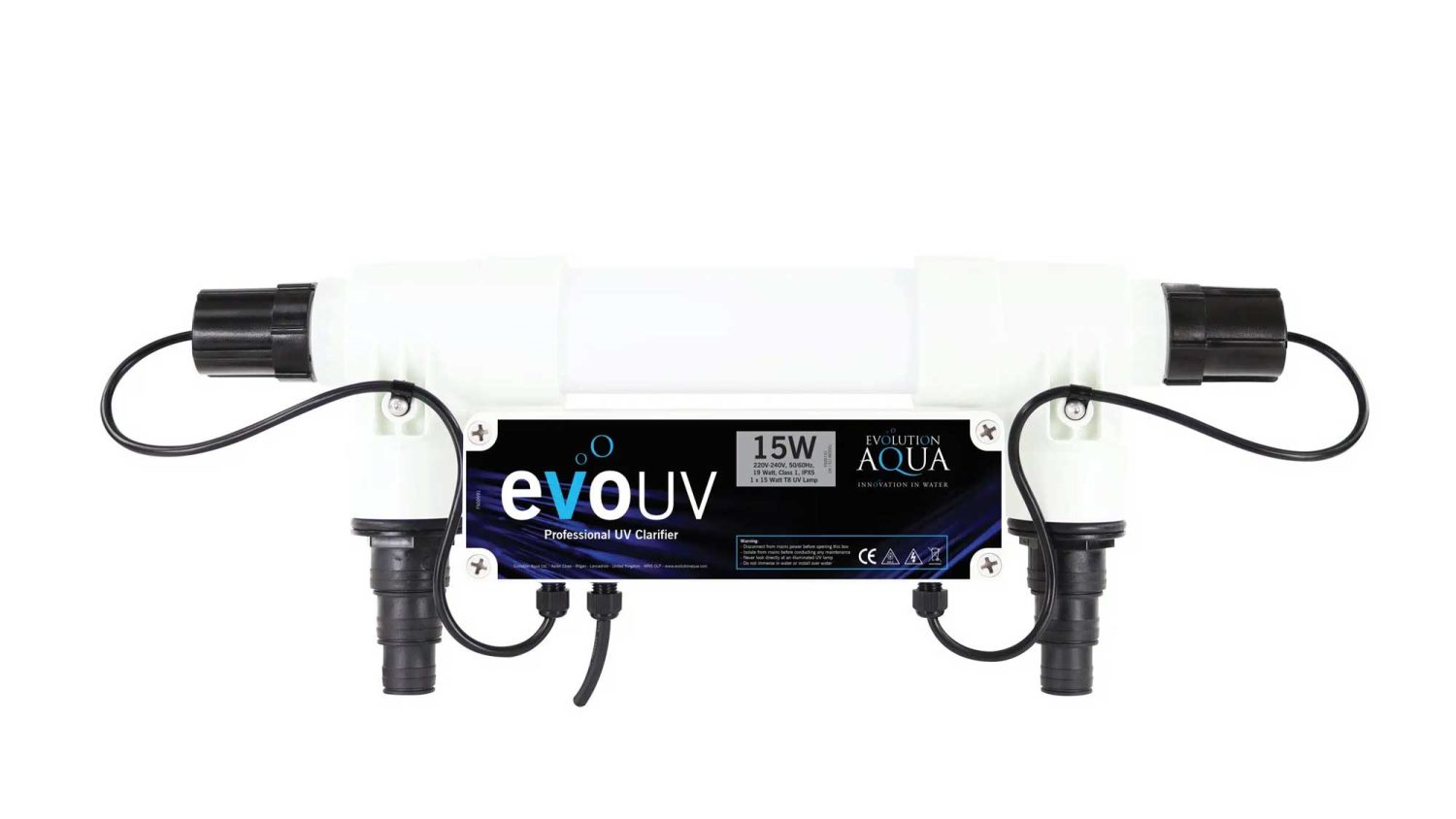 Evolution Aqua Evo 15W UV clarifier kills unicellular algae that cause green water, helping to deliver a crystal clear and healthy pond. The evoUV range of clarifiers come in six different sizes from 15W to 110W, to cater for ponds of varying sizes, fish stocks, and the amount of sunlight your they receive.