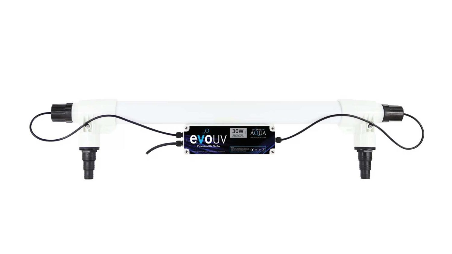 Evolution Aqua Evo 30W UV clarifier kills unicellular algae that cause green water, for a crystal clear and healthy pond. The evoUV range of clarifiers come in six different sizes from 15W-110W to cater for ponds of varying sizes, fish stocks, and sunlight exposure.