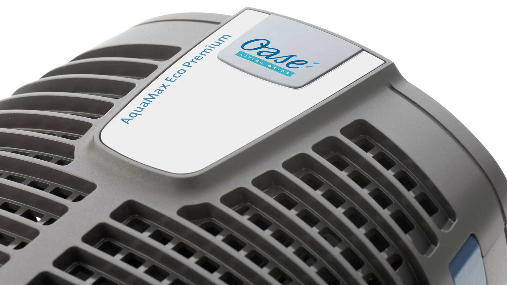 OASE104953-AquaMaxEcoPremium20000 The Oase Aquamax Eco Premium 20000 is an energy-efficient filter drawing water from two locations useful when supplying water to a pond filter.