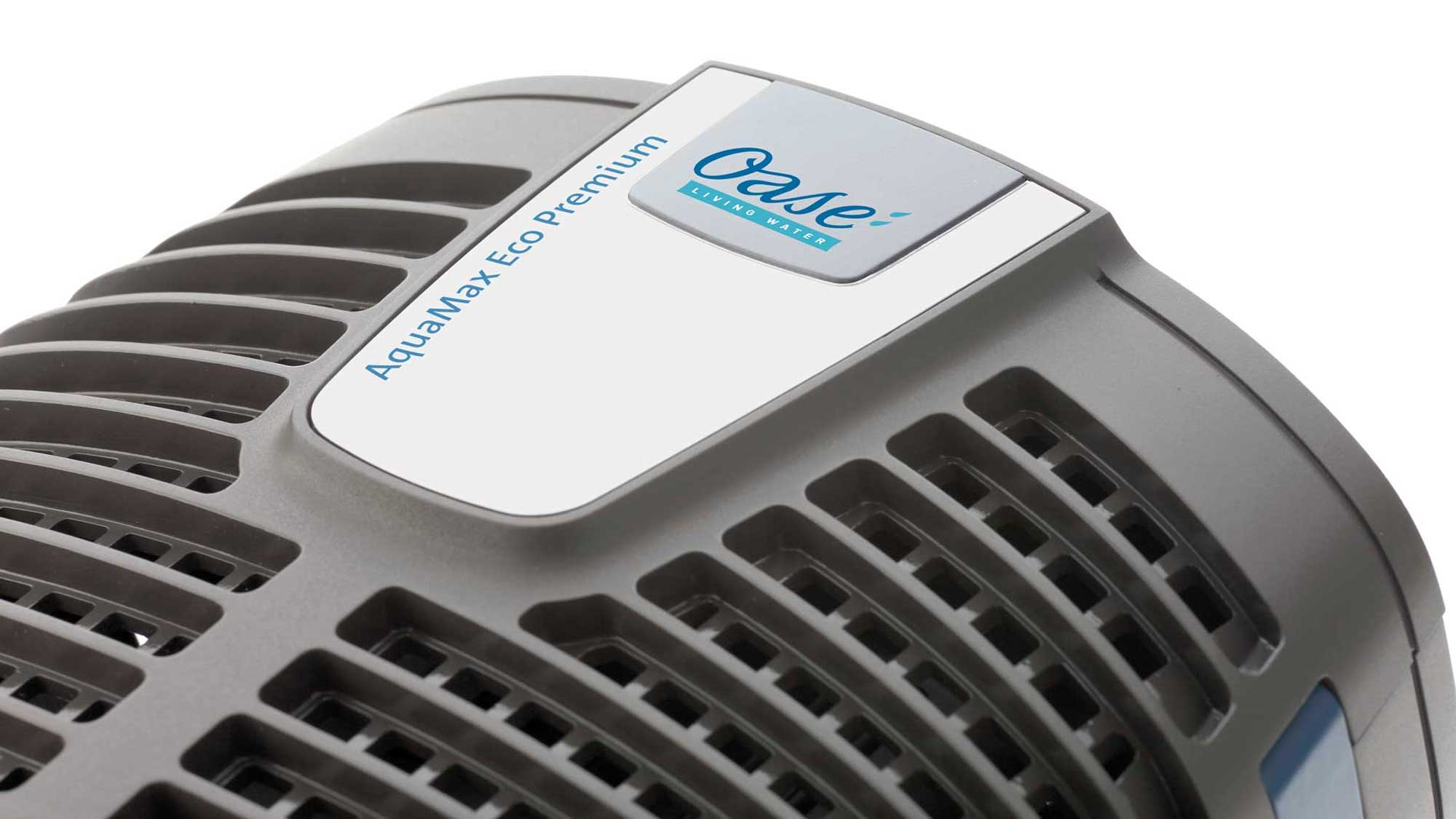 OASE104953-AquaMaxEcoPremium6000 The Oase Aquamax Eco Premium 6000 is an energy-efficient filter and watercourse pump with an extra inlet.
