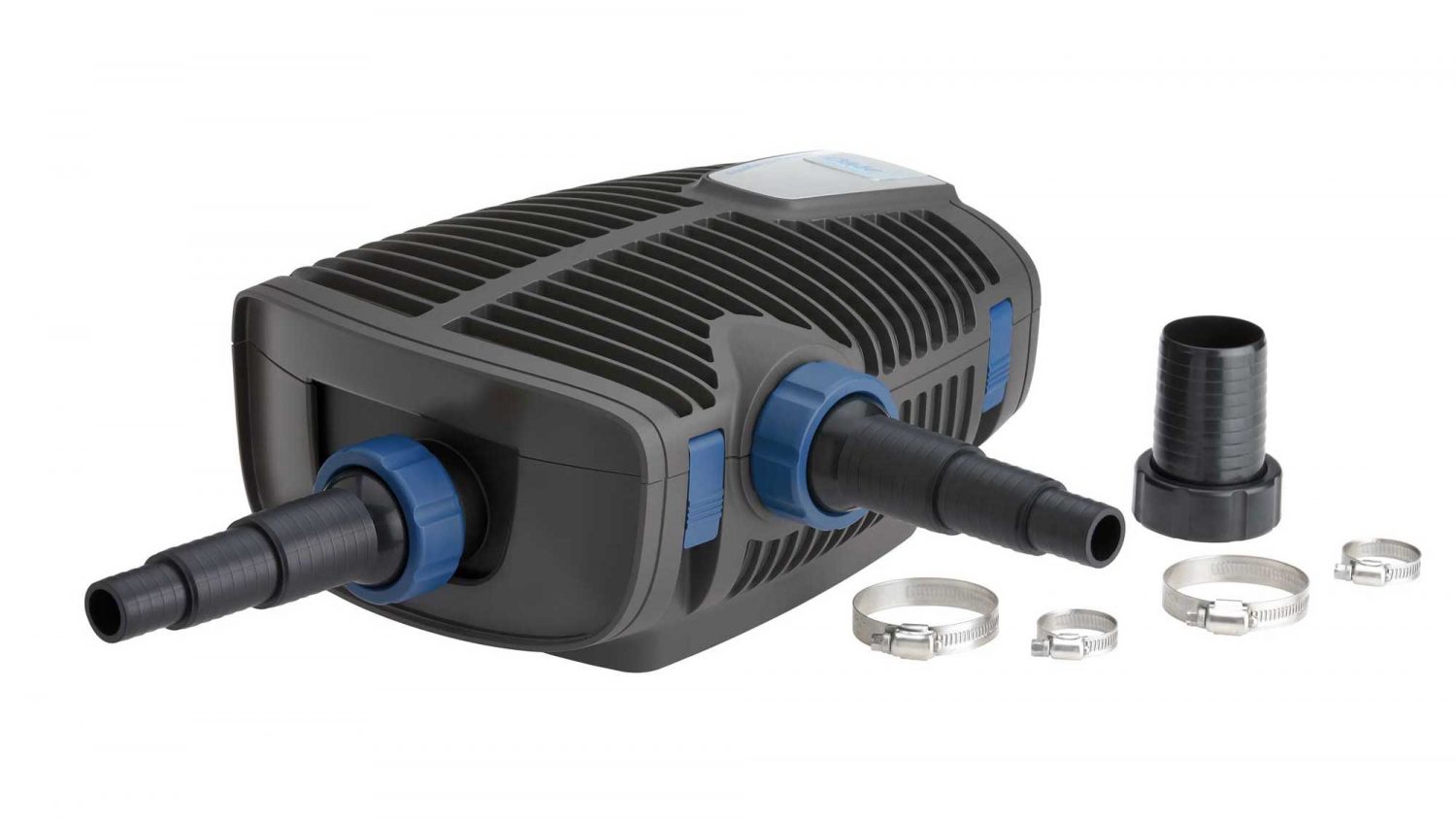 The Oase Aquamax Eco Premium 20000 is an energy-efficient filter drawing water from two locations useful when supplying water to a pond filter.