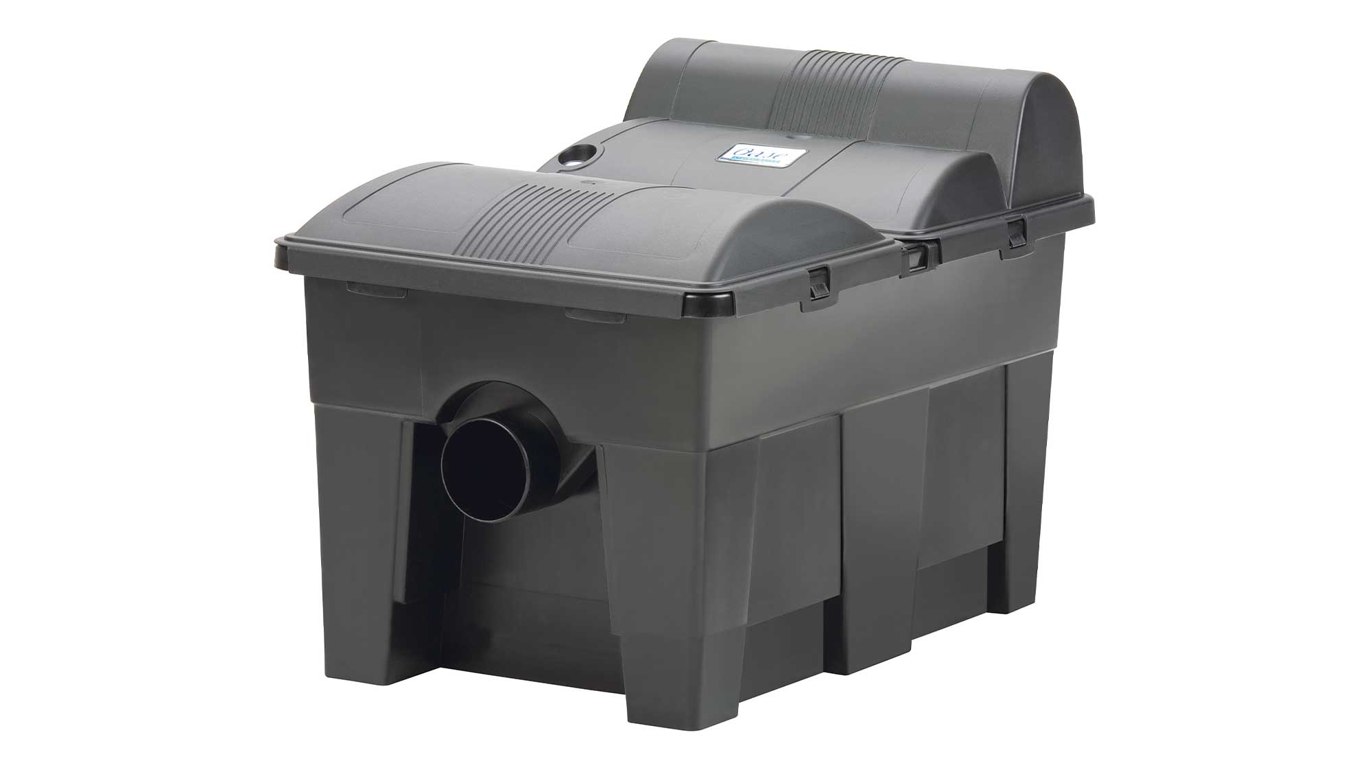 OASE105549-BioSmartUVC16000 The Oase BioSmart 16000 UVC through-flow filter has special foam media to break down pond waste and an integrated 11W UV for clear water.