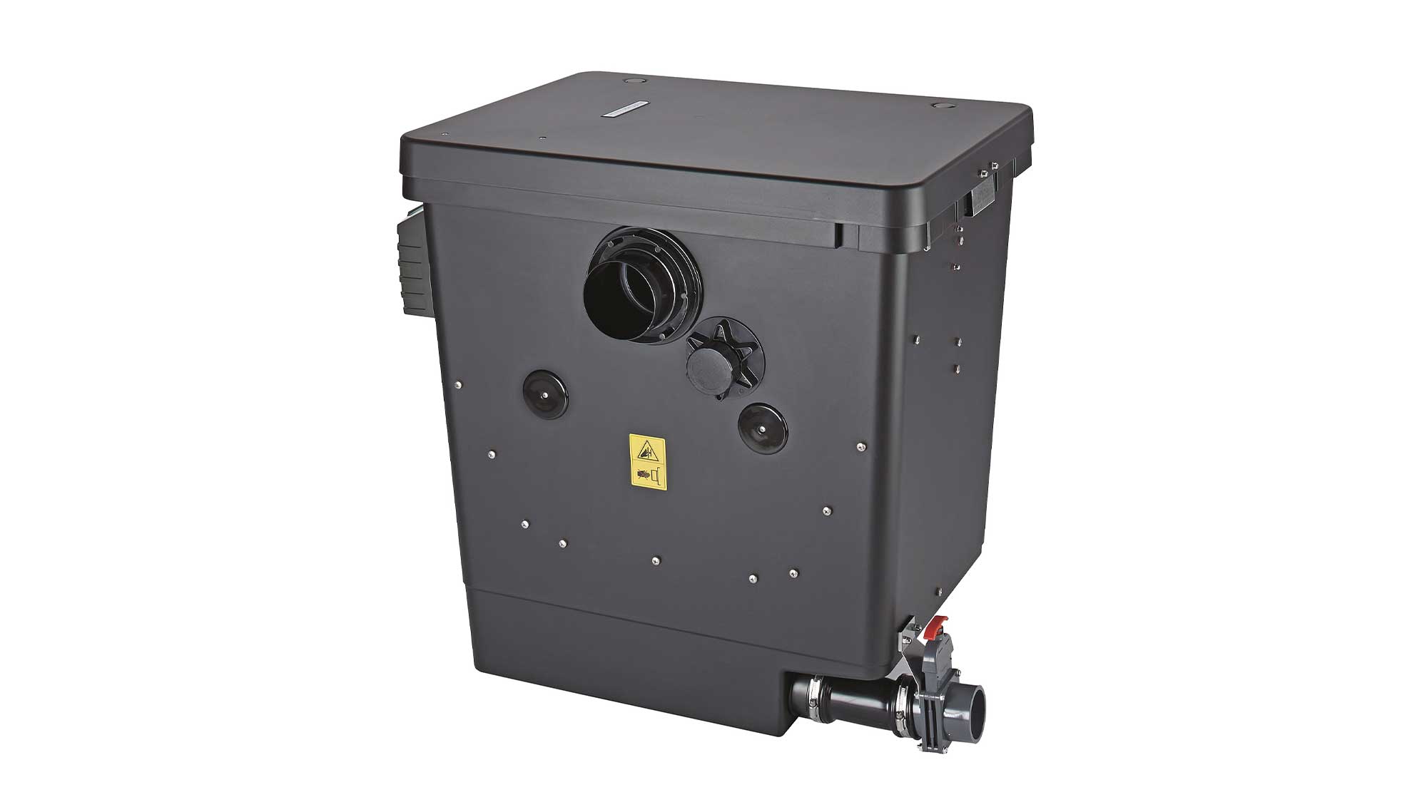 ProfiClear Premium Compact-M Pump-Fed OC Oase Proficlear Premium Compact-M Pump-Fed OC drum filter is for natural ponds to 80mยณ, goldfish ponds to 40mยณ, and koi ponds to 20mยณ.