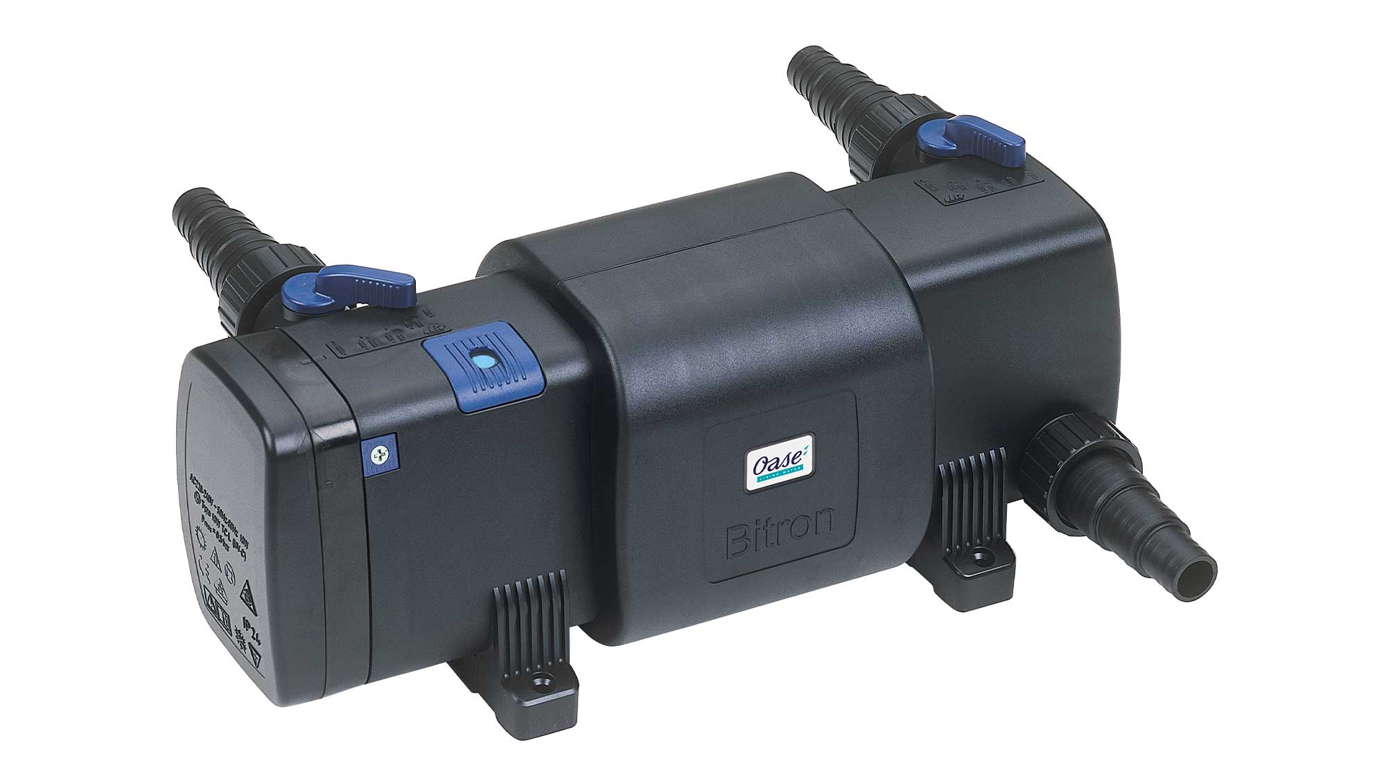 The Oase Bitron C 24W is a UV clarifier for ensuring clear water in wildlife and goldfish ponds. UV light kills unicellular algae that cause green water.
