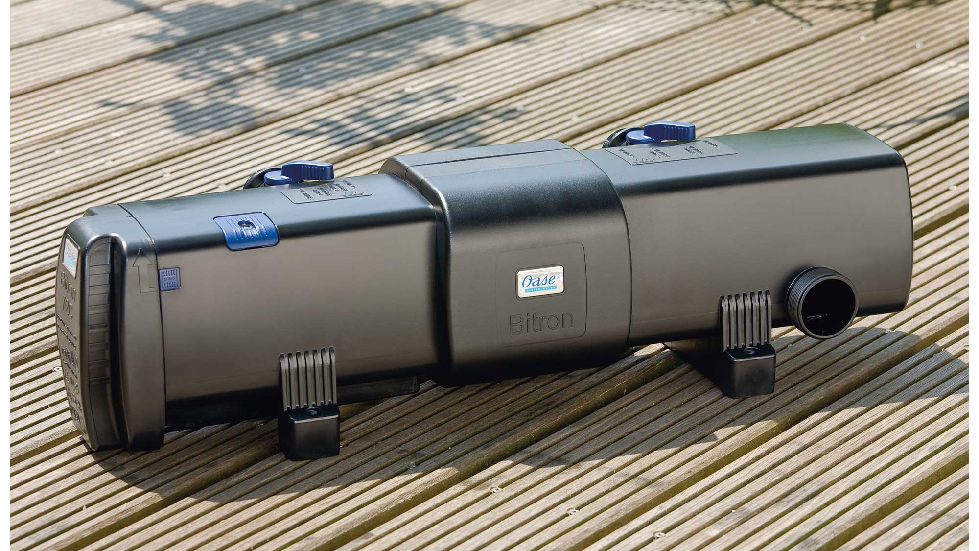 The Oase Bitron Eco 240W is a energy-efficient UV clarifier for large koi ponds and swim ponds that can save you up to 50% on your electricity bills.