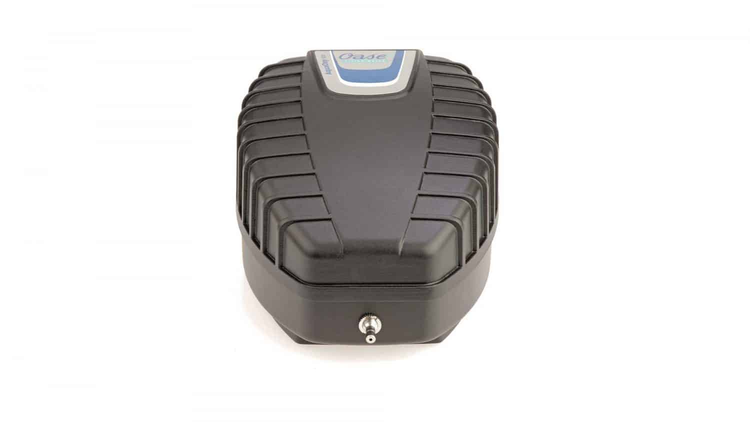 The Oase AquaOxy 500 is a weatherproof, compact, and particularly quiet air pump. It is supplied complete with air hose and air stones.