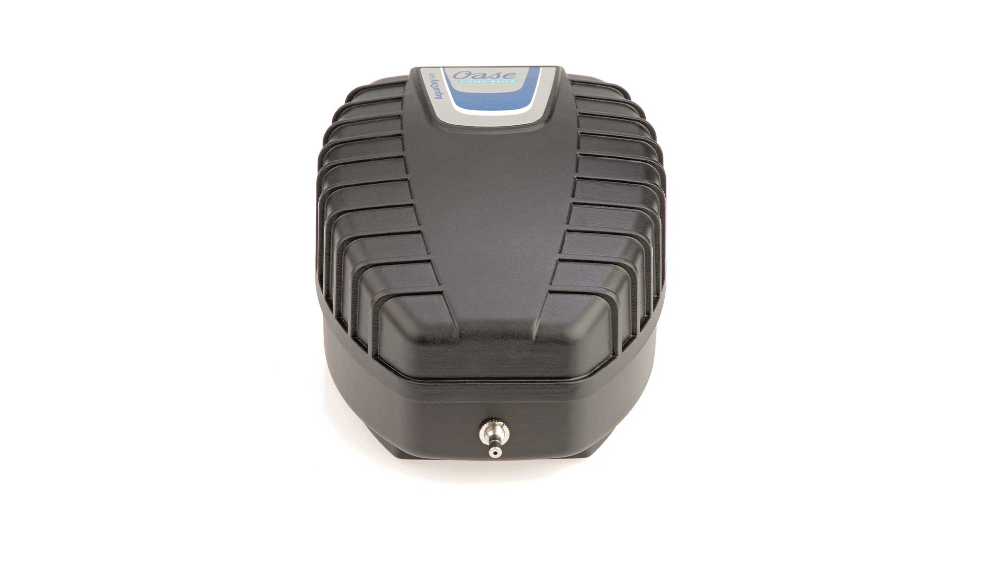 OASE106688-AquaOxy500 The Oase AquaOxy 500 is a weatherproof, compact, and particularly quiet air pump. It is supplied complete with air hose and air stones.