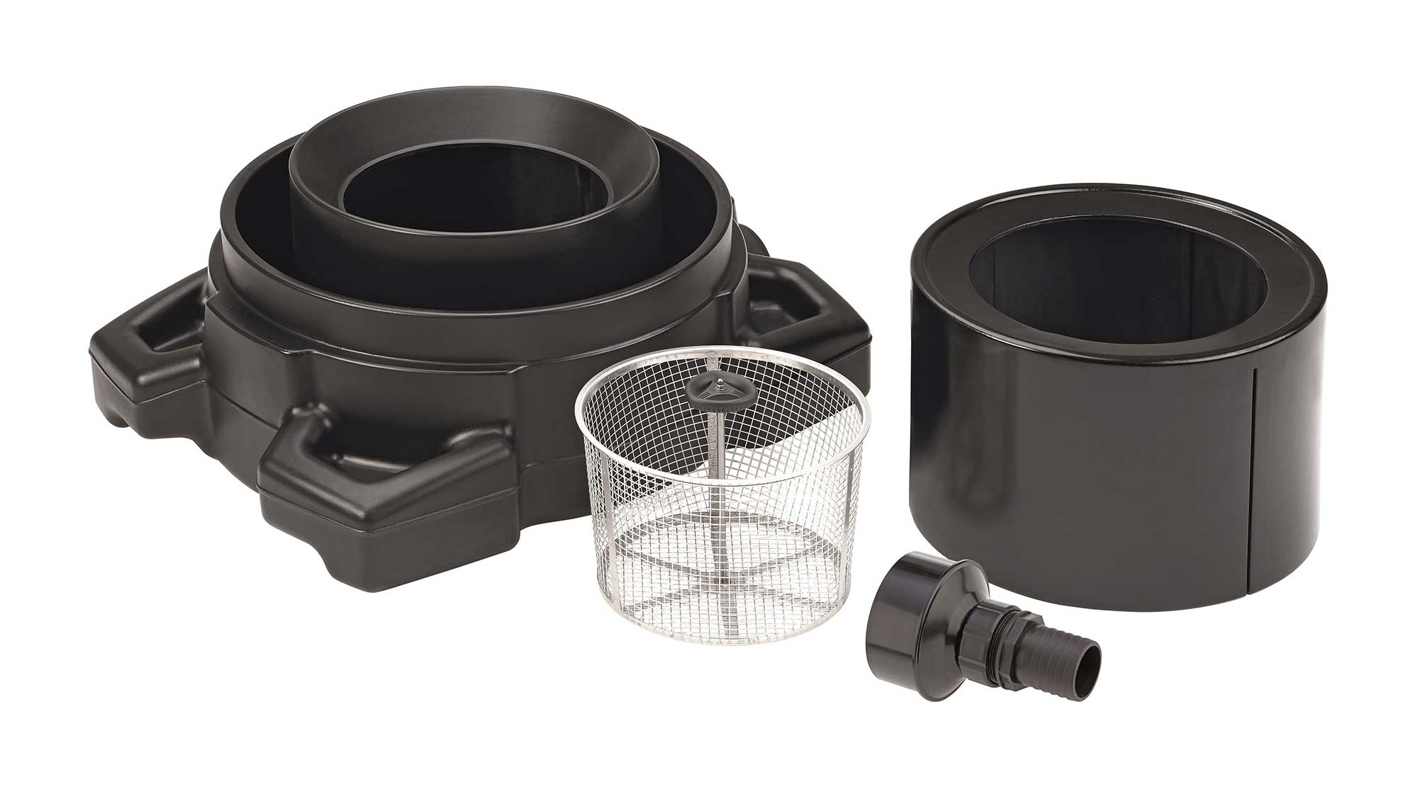 OASE107142-Profiskim100 The Oase ProfiSkim 100 is a powerful pond skimmer for installation in shallow water areas. It provides suction cleaning of pond surfaces up to 80m2.