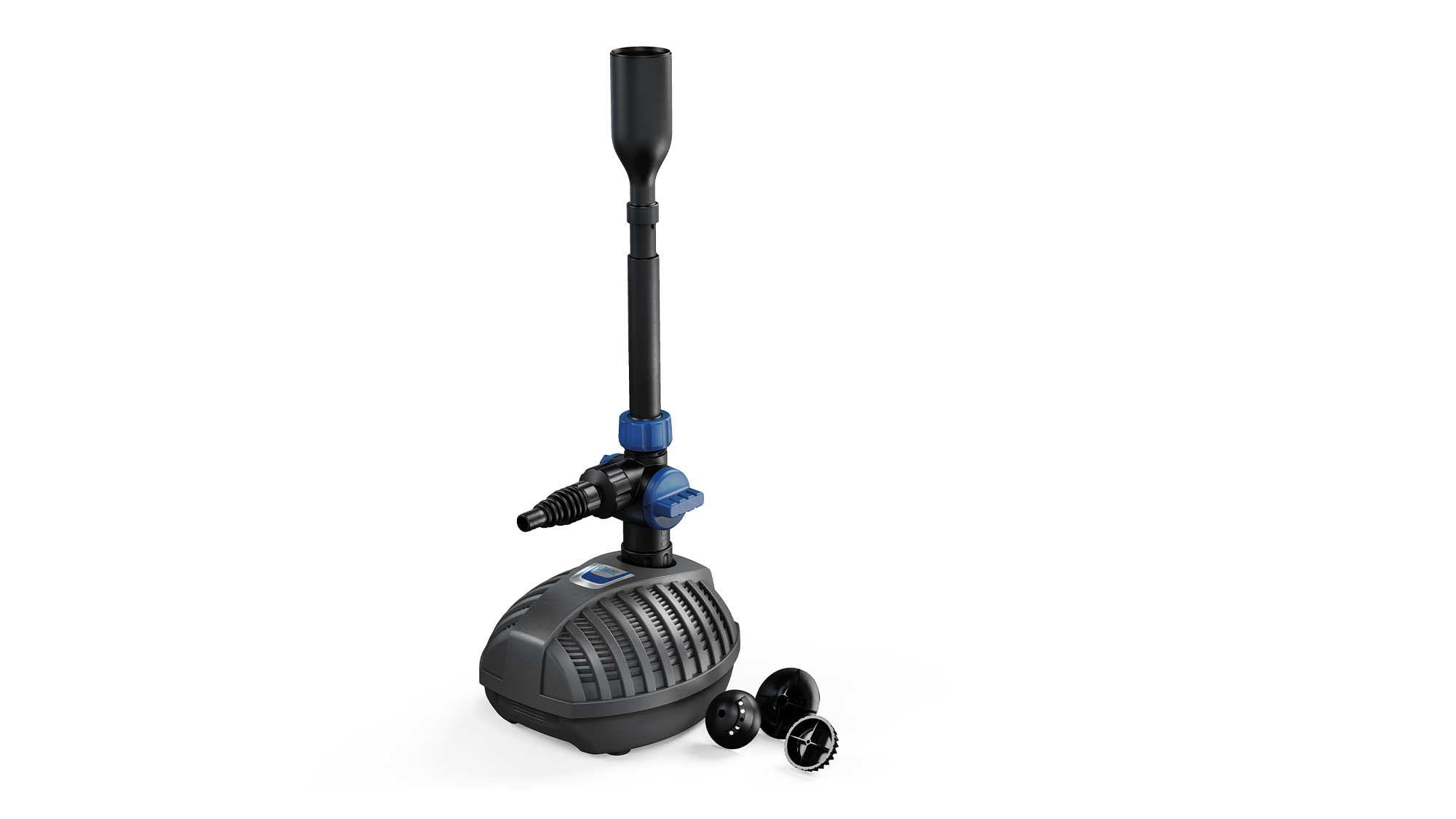 Aquarius Fountain Set Classic 2000 E The Oase Aquarius Fountain Set Classic 2000 E is an energy-efficient fountain pump with choice of three displays: traditional, bell, and fan.