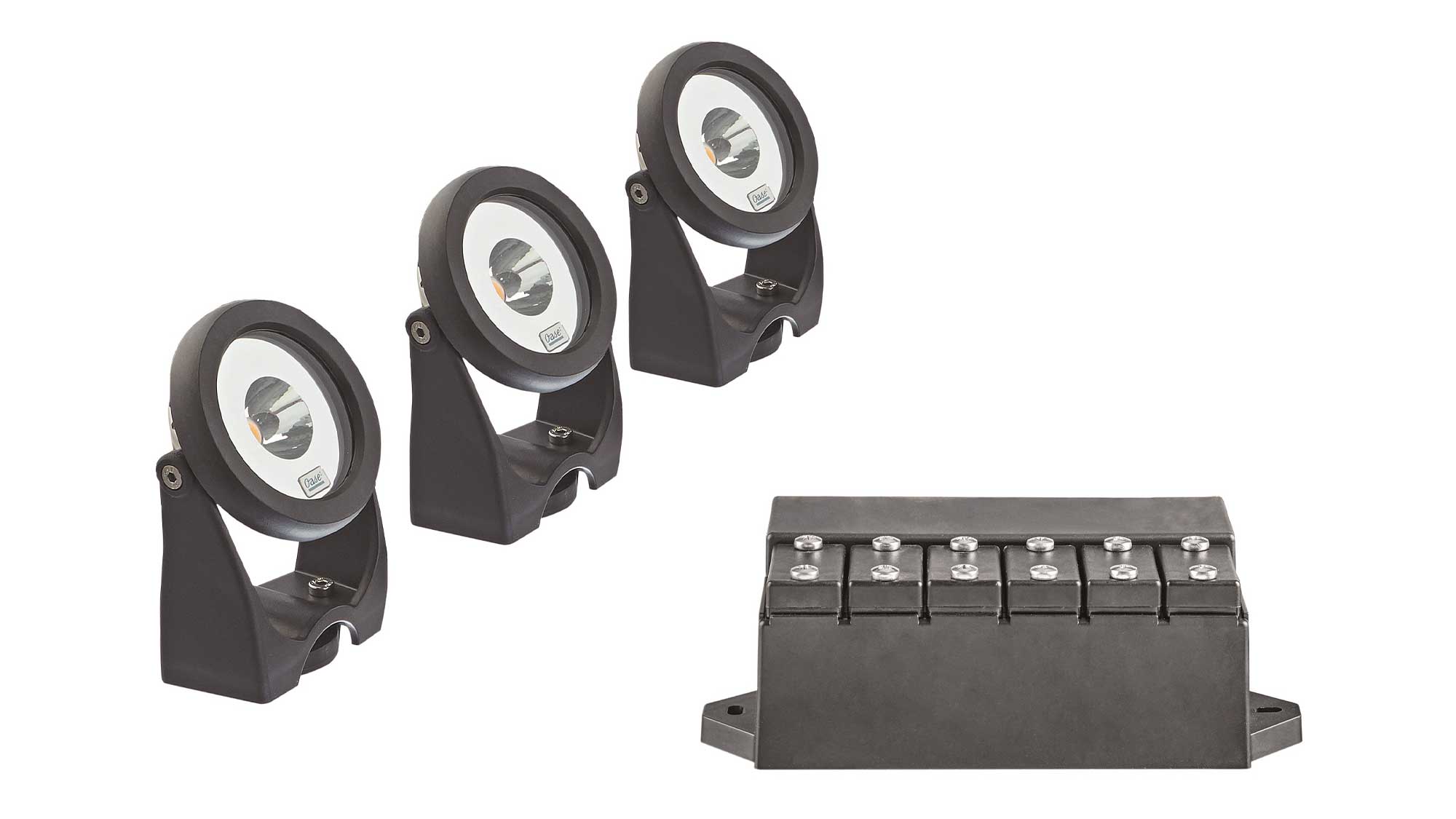 OASE109546-Schwimmfontaenen-Beleuchtungsset-RGB The Oase Floating Fountain Illumination Set (RGB) is a colour lighting set giving you the ability to create a fountain display of an colour you choose.