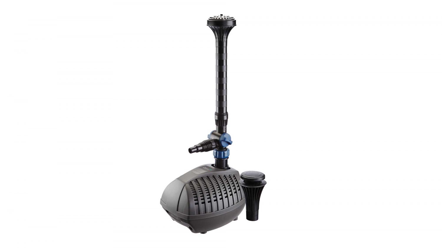 The Aquarius Fountain Set Eco 5500 is a powerful fountain pump with a second outlet for the optional supply of water to a small waterfall or feature.