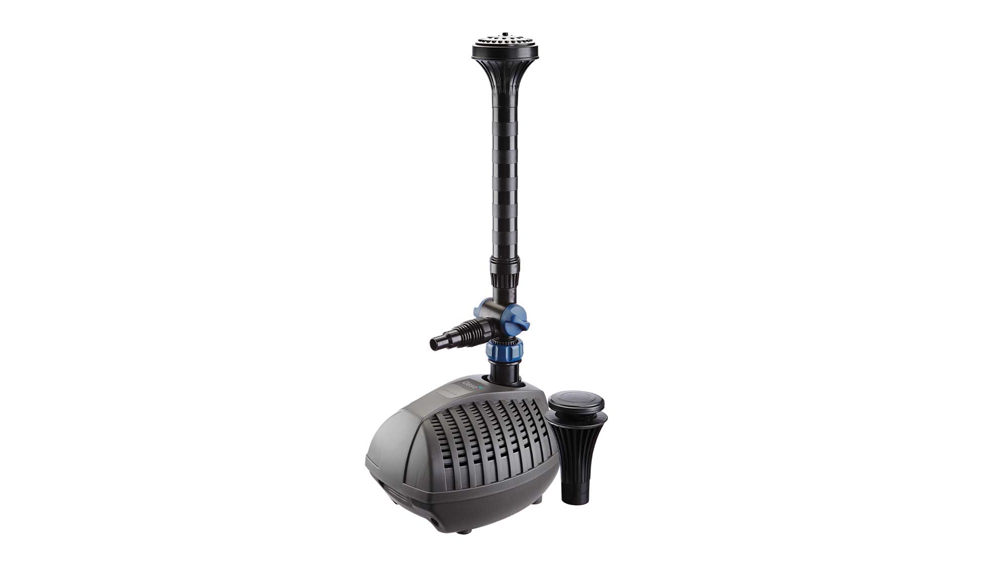 Aquarius Fountain Set Eco 9500 The Aquarius Fountain Set Eco 9500 is a powerful fountain pump with a choice of a traditional-style fountain or a more contemporary 'lava' bell.