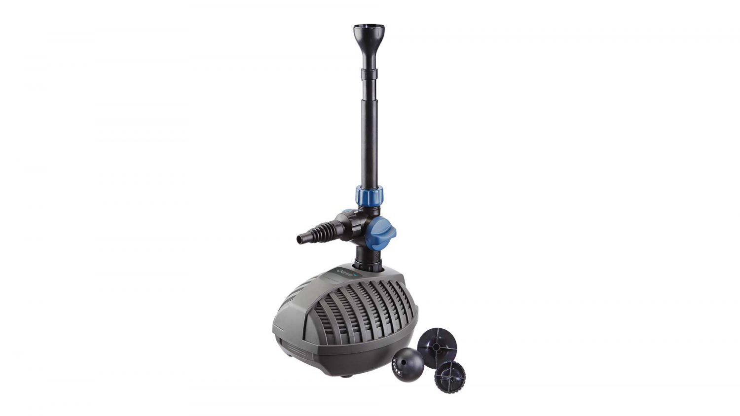 The Oase Aquarius Fountain Set Classic 750 is an energy-efficient fountain pump with choice of three displays: traditional, bell, and fan.