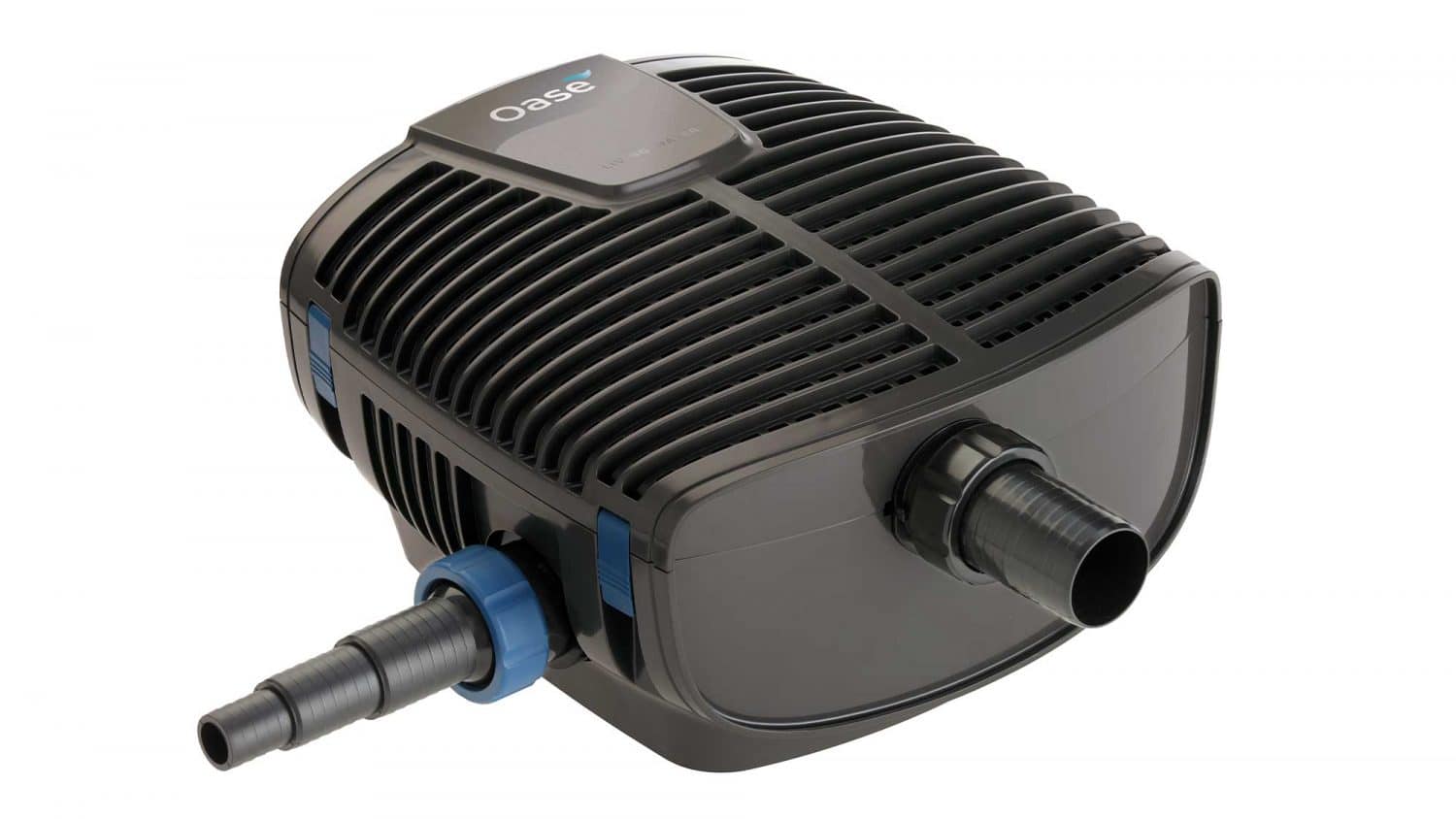 The Oase AquaMax Eco Twin 30000 is designed for cost-effective supply of large volumes of water over a small head height, such as streams.