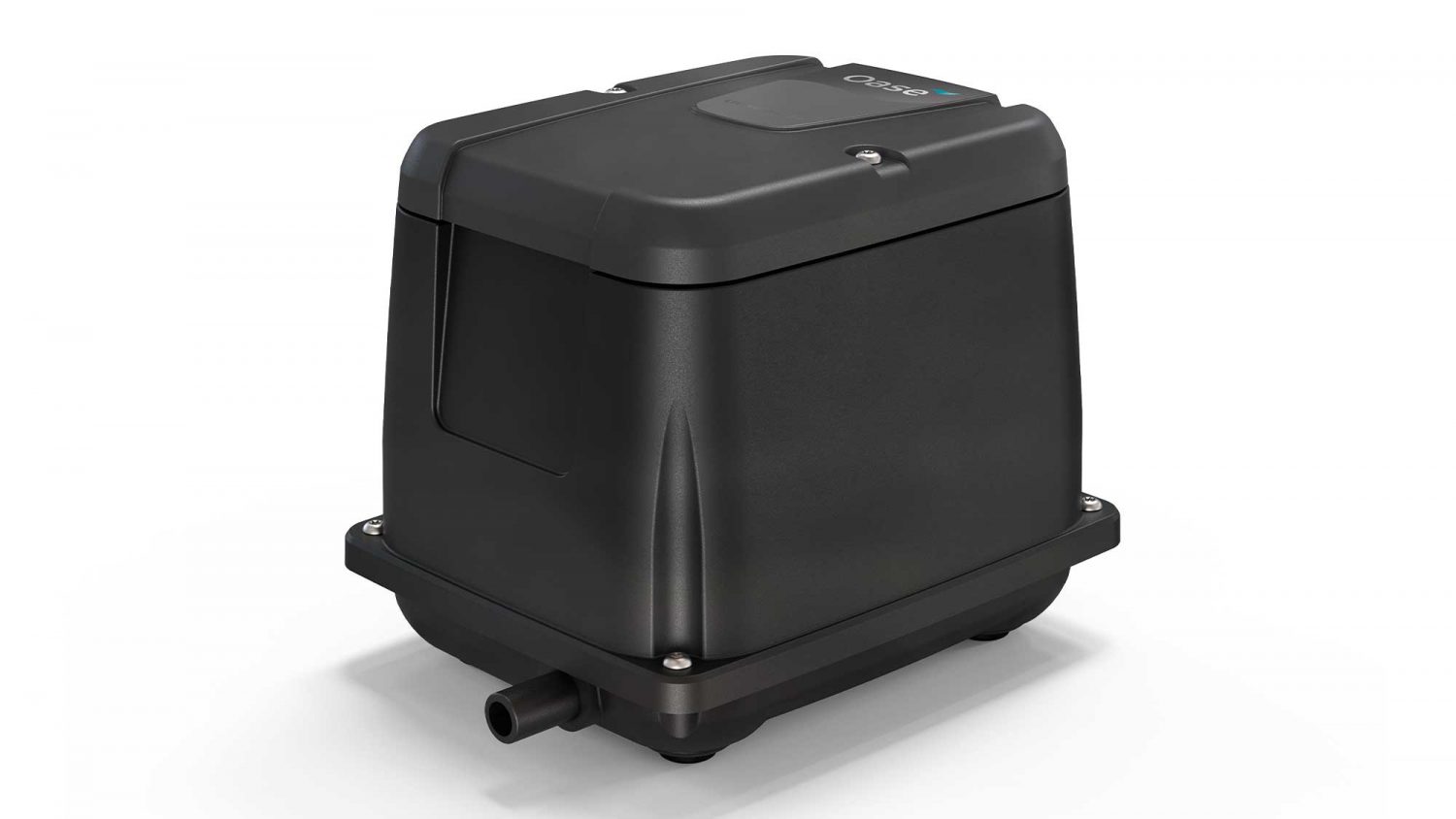 The Oase AquaOxy 7500 is a weatherproof, compact, and particularly quiet air pump. It is supplied complete with air hose and air stones.