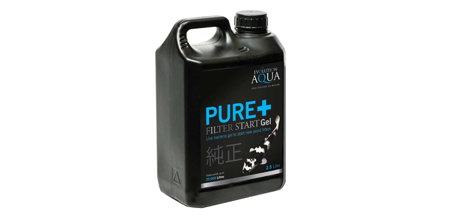 PURE+ Filter Start Gel 2.5 litre is a live, concentrated bacteria culture for maturing new pond filters. The gel based solution sticks to any type of filter media, allowing the nitrifying bacteria it contains to rapidly colonise your filter. Once the filter media has been coated with PURE+ Filter Start Gel, the beneficial bacteria within the gel will speed up the maturation of your filter media, while helping to convert ammonia and nitrite, resulting in less stressed fish.