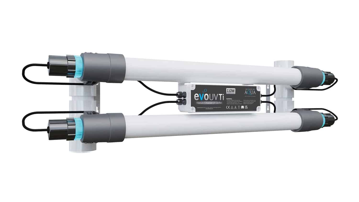 The Evo 110W Titanium UV is a titanium enhanced UV clarifier that is up to 50% more effective at killing unicellular algae that cause green water, and sterilising pond water so that it is safer for fish and wildlife.